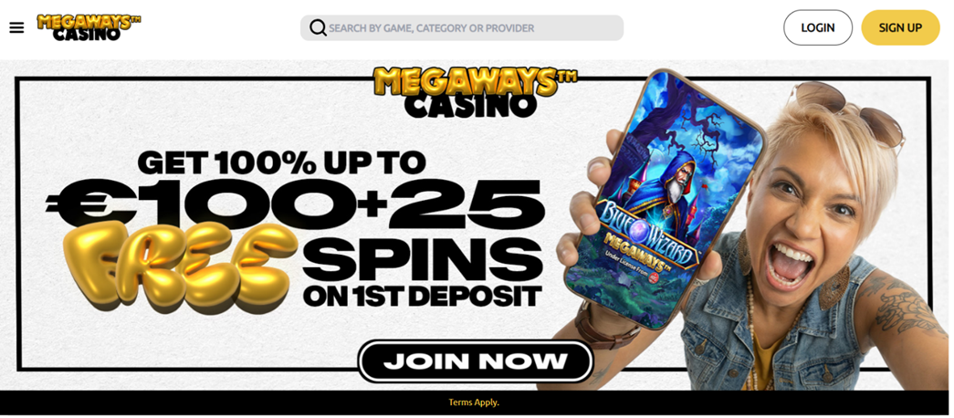 Oferta de boas-vindas: 100% até €100 + 25 rodadas grátis no 1º depósito